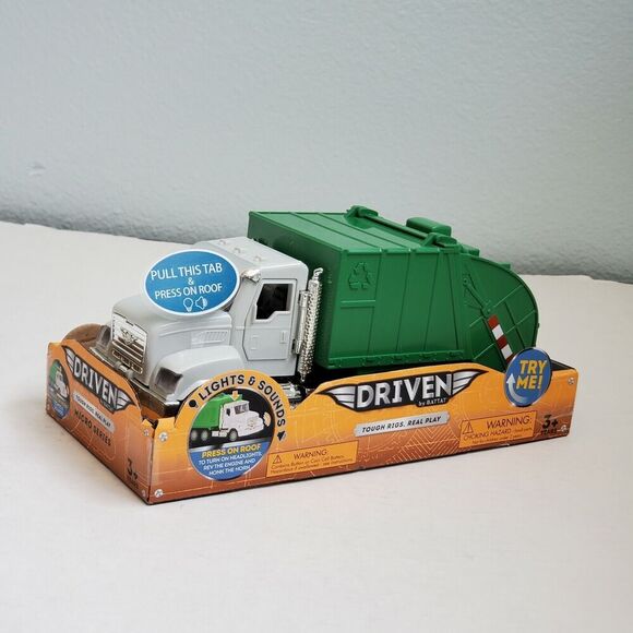 Driven by Battat Micro Series 7" Recycling Truck Green w/ Sounds & Lights NEW! - Picture 1 of 6